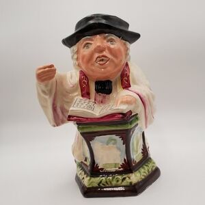Vintage Toby Mug Pitcher Vicar At Podium. Made In Japan Collectible